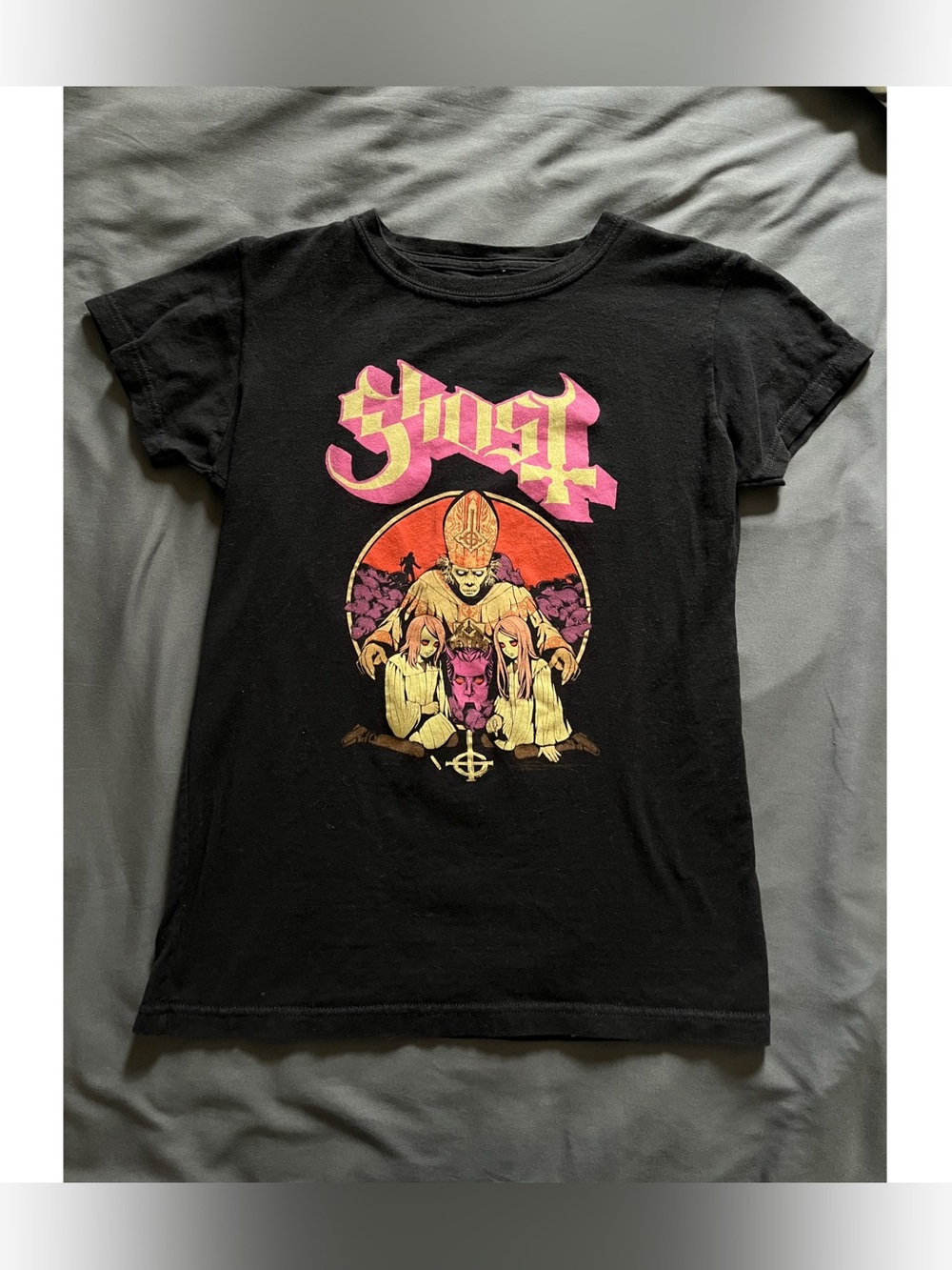 Ghost XS Women’s Graphic Tee Official band merch Hot Topic Papa Nihil Prequelle
